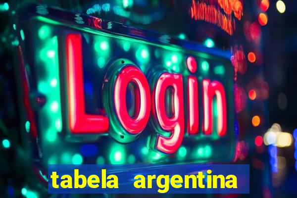 tabela argentina torneo betano